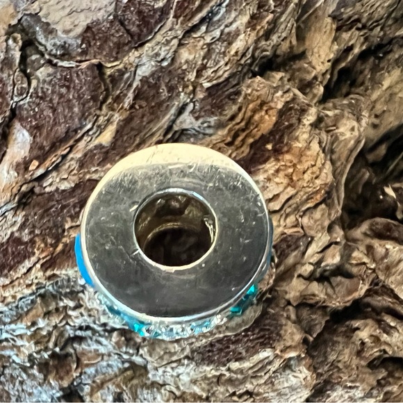 New Chamilia Swarovski Crystals Charm Mosaic Blue Multi Silver Bead Murano - Picture 6 of 13